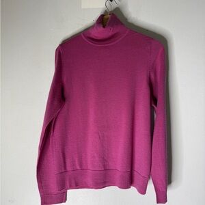 Ll Bean Turtle Neck Merino Wool Sweater Pink Medium New Zealand